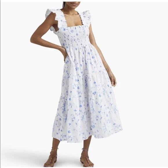 NEW Hill House Ellie Nap Dress in Blue Botanical Large - Picture 1 of 14